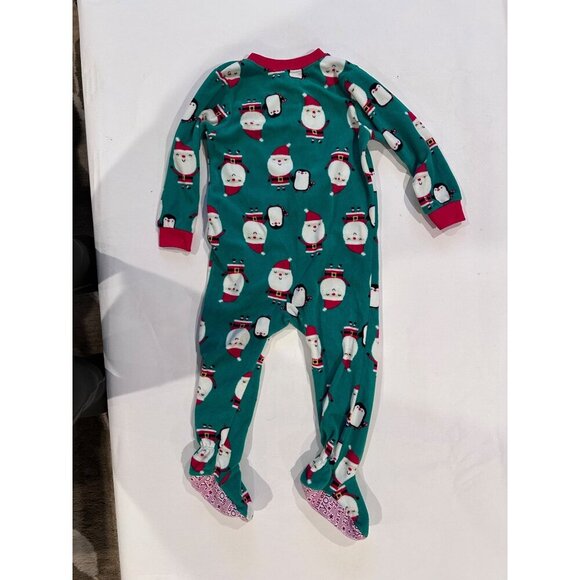 Carters Just One You Fleece Santa Clause Christmas Footed Pajamas Size 2 Toddler - Picture 12 of 16